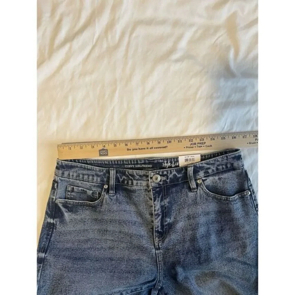 Women's Style & Co Womens Curvy Girlfriend Mid Rise‎ Jeans Sz 12